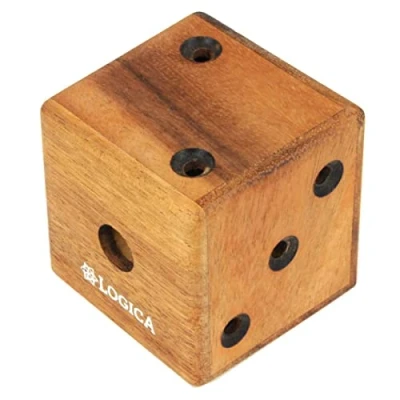 Immagine di LOGICA GIOCHI Art. Dado Labirinto Rompicapo 3D ad Incastro in Legno Difficoltà 4/6 Estremo Serie da Collezione Leonardo Vinci