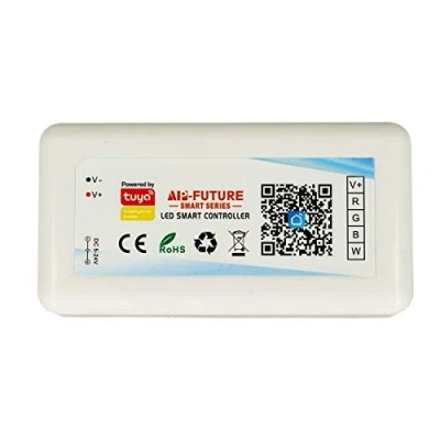 Immagine di LEDLUX CL3804 Mini Centralina Tuya Smart Controller Wi Fi Led Dimmer RGBW RGB+W 4 Canali Compatibile Con Alexa Google Home