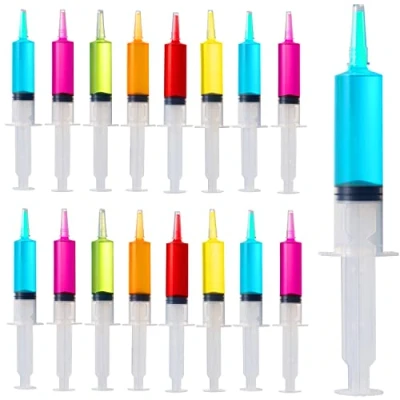 Immagine di THE TWIDDLERS 50 Pezzi Siringhe per Shottini Riutilizzabili con Tappi Extra, Feste, Halloween, Natale, Compleanni in Plastica Gelatina 60 ml