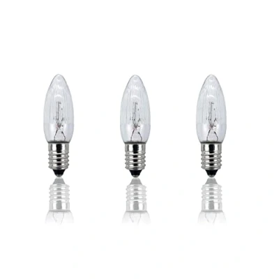 Immagine di Hellum candele di ricambio per arco, 3 pezzi, 12 V, W, albero Natale, interne, con 20 punti combustione, lampadine arco luminoso E10/12 V/3 W/22 Lumen 920024