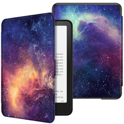 Immagine di FINTIE Custodia per 7&quot; Kindle Paperwhite 2024 (12ª Generazione) e Colorsoft Signature Edition (1ª Generazione), Sottile Leggero Protettiva Cover con Auto Sveglia/Sonno, (Z Galaxy)