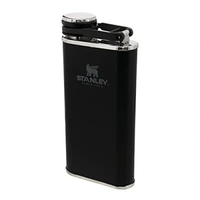 Immagine di Stanley Classic Wide Mouth Flask 0.23L Matt Black with Never Lose Cap Fiaschetta per anca in Acciaio Inossidabile con ampia apertura un facile riempimento e dosaggio Senza BPA
