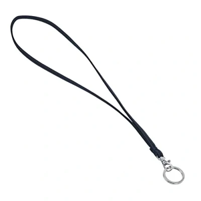 Immagine di Poromoro Cordino portachiavi/tracolla per collana/portachiavi donna/uomo/polizia/infermiera/sceriffo (Nero)