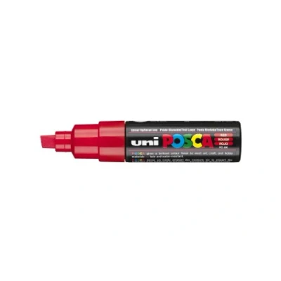 Immagine di Uni Posca PC8K Pennarello con punta piatta larga, 8 mm rosso
