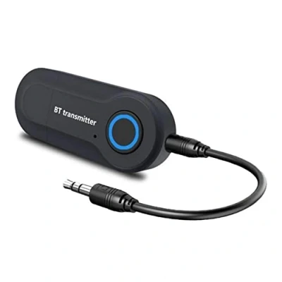 Immagine di trasmettitore audio Bluetooth alimentato tramite USB, stereo Bluetooth, adattatore TV da 3,5 mm, per MP3, MP4, TV, PC, sistema domestico, alimentatore USB