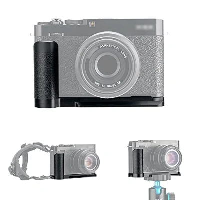 Immagine di JJC Metal Hand Grip Piastra a sgancio rapido Supporto per staffa L Fujifilm X E4 XE4, sostituisce Fuji MHG XE4