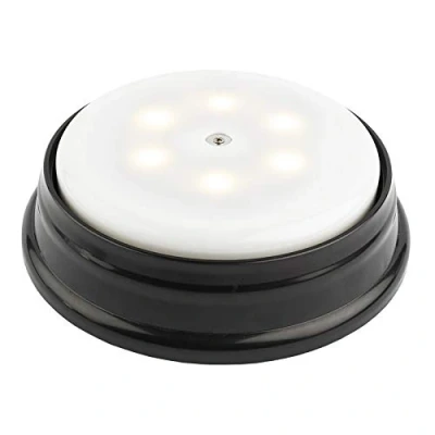Immagine di Ideen mit Herz piatto girevole, base luminosa, piedistallo funzionamento a batteria, con illuminazione LED, funzione timer, di presentazione (base: nero, luce: bianco caldo)