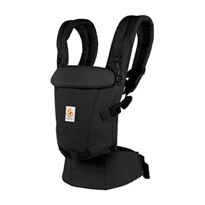 Immagine di Ergobaby marsupio Adapt per neonati, 3 posizioni cotone SoftTouch anteriore ergonomico posteriore Onyx Black