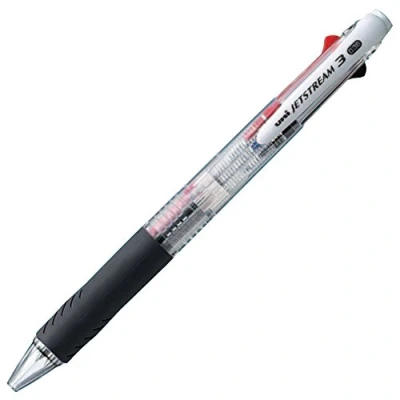Immagine di Uni Ballpoint Pen JETSTREAM 3 color nero Transparent