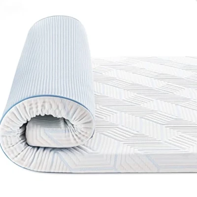 Immagine di BedStory Topper in gel 160 x 200 cm, altezza 7,5 memory foam, H2 &amp; H3, con rivestimento rimovibile e lavabile