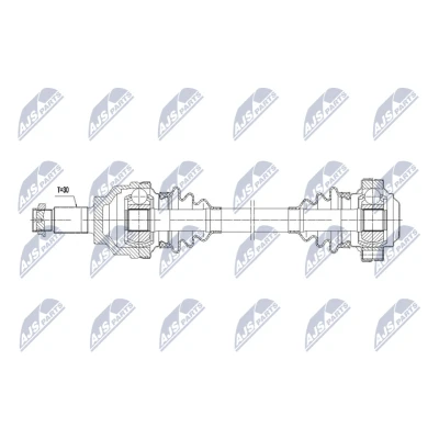 Immagine di NTY NPW BM 249 Albero motore / Semiasse Assale posteriore Sx, Dx 645mm Trasmissione automatica