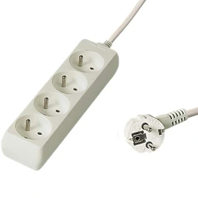 Immagine di PremiumCord PP4 05 prolunghe e multiple 5 m 4 presa(e) AC Bianco