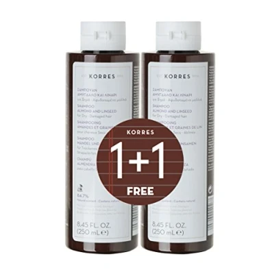 Immagine di Korres 1 + Set Almond e linseed Shampoo, 500 ML