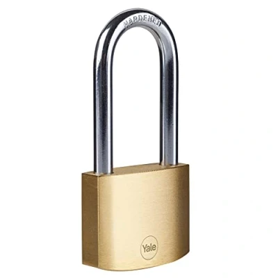 Immagine di YALE Y110B/50/166/1 Lucchetto di Sicurezza in Ottone, Bronzo Arco Lungo, 50mm