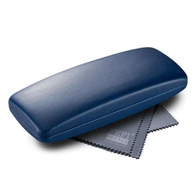 Immagine di FEFI Custodia rigida per occhiali Softtouch con panno in microfibra, Blu scuro, M