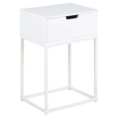 Immagine di AC Design Furniture Amalie Comodino, MDF, Bianco, L: 30 x W: 40 H: 61.5 cm