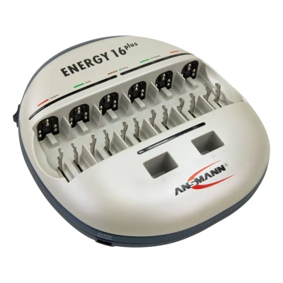 Immagine di Ansmann Energy 16 plus Caricabatterie universale NiCd, NiMH Ministilo (AAA), Stilo (AA), 1/2 Torcia (C), (D), Blocco da 9 V