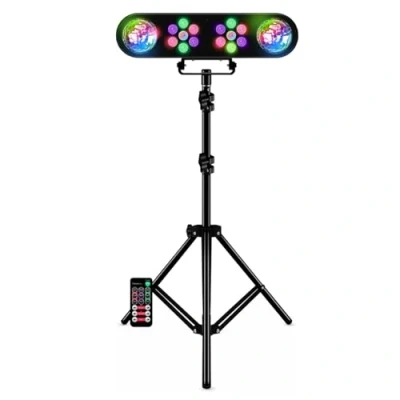 Immagine di Mooving Light LEDBAR ASTRO RC Stativo con 2 effetti: 2x7 LED e RGBB telecomando telescopico da 0,7 a 1,7m