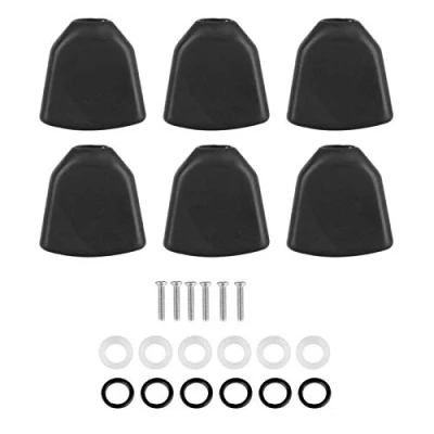 Immagine di Tomotato 6 Pezzi/Set Guitar Tuning Peg Button Acrilico Pioli Bottoni Machine Heads per Chitarra Elettrica Acustica(Nero)