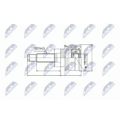 Immagine di NTY NPZ SU 009 Kit Giunto Omocinetico lato ruota SUZUKI: SWIFT 2, Alto IV