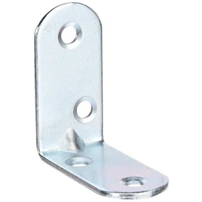 Immagine di GAH Alberts 837808 Set di squadrette giunzione ad angolo, con estremità arrotondate, Acciaio, Zincato, 40 x 19 mm, unità