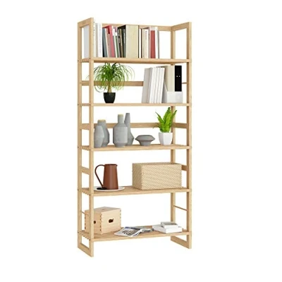 Immagine di CASARIA Scaffale da bagno in Legno 5 Ripiani Mobiletto Cantina 135,5 x 58 27 cm Libreria Salvaspazio Portaoggetti