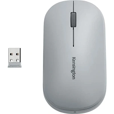 Immagine di Kensington Mouse wireless doppio SureTrack Design ambidestro e sottile, Per laptop, scrivanie o home office, Compatibile con Chrome, Mac, Windows &amp; Android, Grigio (K75351WW)