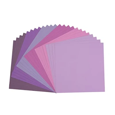 Immagine di Cartoncino Florence Testurizzata Materiali per Biglietti colorati 30,5 x cm Viola 20 Fogli Carta Scrapbooking, Biglietti, Fustellatura e Progetti con 216 gsm