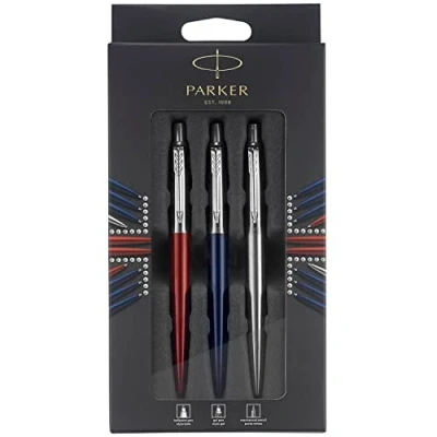 Immagine di Parker Jotter London Trio Set, Matita Meccanica In Acciaio Inox Pre Riempito Con Piombo da 0,5 Mm, Multicolore, ‎3 Unità (Confezione 1)