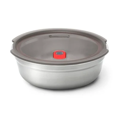 Immagine di BLACK + BLUM Ciotola per il pranzo Contenitore in acciaio inox microonde senza plastica con coperchio ermetico e chiudibile a prova di perdite, ermetico, utilizzabile forno