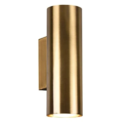 Immagine di TRIO, Applique, Marley 2xGU10, max.35,0 W Finitura: Metallo, Ottone invecchiato L:6,0cm, A:18,0cm, P:8,0cm Luce su e giù,Montaggio a parete,IP20,Senza illuminante