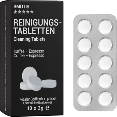 Immagine di 10 compresse di pulizia per macchine da caffè automatiche contro residui olio Jura, Siemens, Delonghi, Krups ecc.