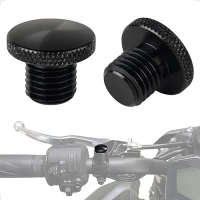 Immagine di Evermotor M10XP1.25 tappi specchietti moto 2 filettatura destro M10 Coppia di chiusura per retrovisori in alluminio CNC pezzi senso orario