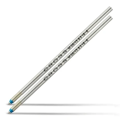 Immagine di Cross Micro ricambio originale per penna a sfera, punta media, adatto penne sfera Tech3+, confezione da 2, blu 8518 6