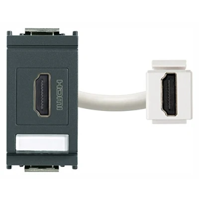 Immagine di Vimar 16334 Idea Presa standard HDMI, aggancio Keystone, grigio