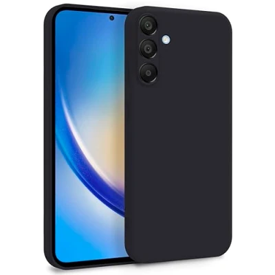 Immagine di MyGadget Cover per Samsung Galaxy A35 5G Custodia in Silicone Morbido a Doppio Strato Case con Protezione Fotocamera &amp; Fodera Interna Antigraffio Nero