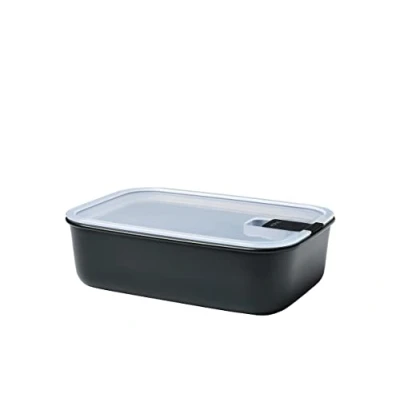 Immagine di Mepal Contenitore per alimenti EasyClip Barattolo con coperchio e chiusura a scatto Adatto microonde, forno vapore, frigorifero congelatore 1500 ml Nordic black