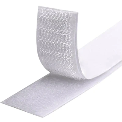 Immagine di Fesoar Nastro Adesivo 8M,Strisce Laccio [8 M x 2 cm] Aderenza Forte,Autoadesivo Hook Loop per Portafoto (Bianco)