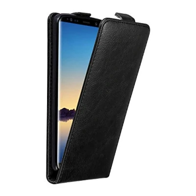 Immagine di Cadorabo Custodia per Samsung Galaxy NOTE 8 in NERO DI NOTTE Protezione Stile Flip con Chiusura Magnetica Case Cover Wallet Book Etui