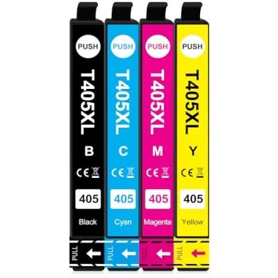 Immagine di BYBEIBY 405XL Cartucce Compatibili con Epson 405 XL per Workforce Pro WF 3820 3825 4820 4825 4830 7310 7830 7835 7840 (4 Pezzi, Nero Ciano Magenta Giallo)