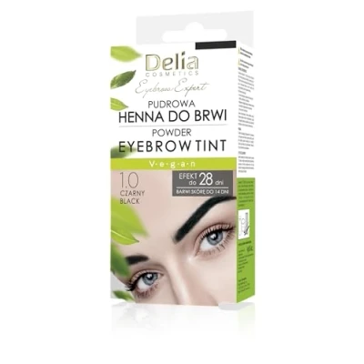 Immagine di Delia Cosmetics Tinta in polvere NERO per sopracciglia Durata fino a 4 settimane, 20 facili applicazioni Sottolinea, ispessisce, scurisce ed infoltisce le Set completo