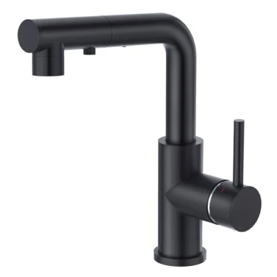 Immagine di CREA Rubinetto Cucina con Doccetta a 3 Funzioni, Miscelatore Docking Magnetico, Lavello Girevole 360, per o Bagno, Nero Opaco