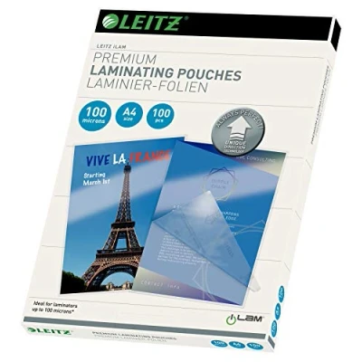 Immagine di Leitz Pellicola per plastificazione DIN A4 100 micron lucida pz.