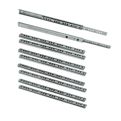 Immagine di Emuca 3009505 Set di 5 paia (10 pz) guide/binari con cuscinetti a sfere ad estrazione parziale 17mm x 182mm per cassetto