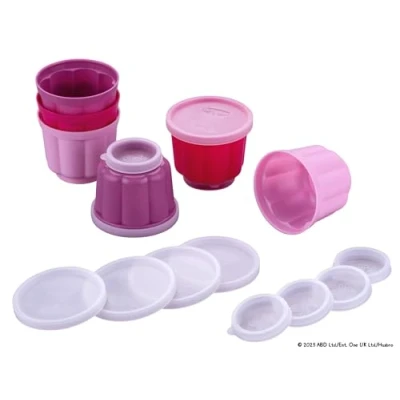 Immagine di Dr. Oetker Stampini per budino Peppa Pig, con coperchi, ideali budini, dessert, materiale in plastica, lavabile lavastoviglie, dimensioni Ø 7,5 x 6,3 cm, capacità 150 ml