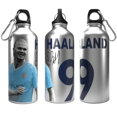 Immagine di Partisan City Bottle Haaland Bottiglia a 2 coperchi in alluminio, 750 ml, colore: Argento