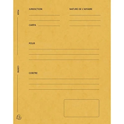 Immagine di Exacompta 220109E Confezione da 25 cartelle per formato DIN A4, in cartone resistente, ideale riporre fogli sciolti, stampa gialla, francese