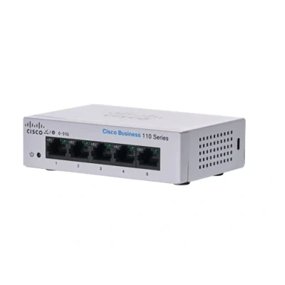 Immagine di Cisco Business CBS110 5T D Unmanaged Switch 5 porte GE Desktop Ext PS Limited Lifetime Protection (CBS110 D)