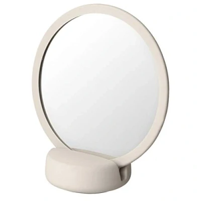 Immagine di blomus Sono, specchio cosmetico Moonbeam/bianco ceramica/silicone (altezza x larghezza profondità) 185 90 170 mm, taglia unica, 69162
