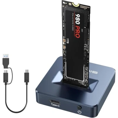 Immagine di ACASIS Docking Station per Hard Disk, M.2 NVMe e SATA, Custodia M2 SSD a USB da 10 Gbps, Supporta (Chiave M) SATA Basato B+M)